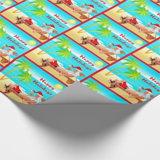 Kerstmis met kerstmis cadeaupapier (Hoek)