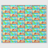 Kerstmis met kerstmis cadeaupapier (Vlak)