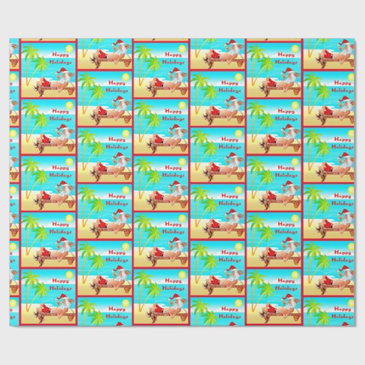 Kerstmis met kerstmis cadeaupapier (Vlak)