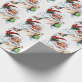 Kerstmis met kerstmis cadeaupapier (Hoek)