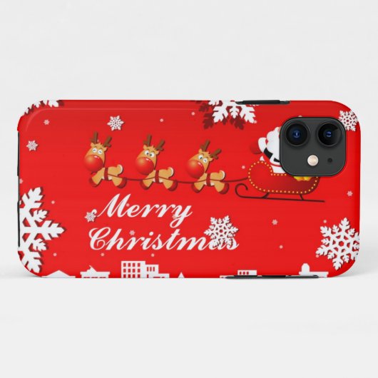 Kerstmis met Kerstmis Case-Mate iPhone Case (Achterkant (horizontaal))