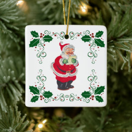 Kerstmis met kerstmis en feestdag keramisch ornament