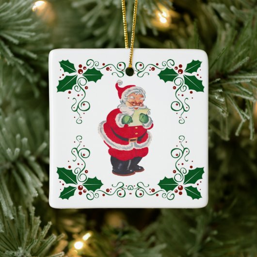 Kerstmis met kerstmis en feestdag keramisch ornament (Boom)