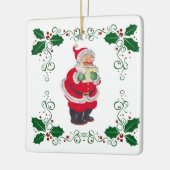 Kerstmis met kerstmis en feestdag keramisch ornament (Links)