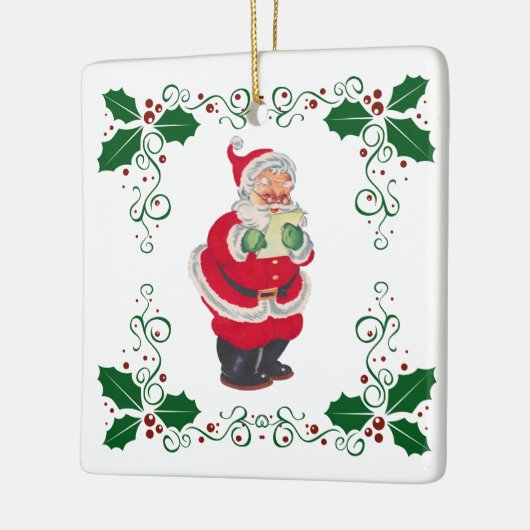 Kerstmis met kerstmis en feestdag keramisch ornament (Links)