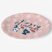 Kerstmis met kerstmis en kerstmis papieren bordje (Gekanteld)