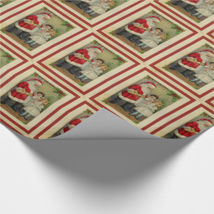 Kerstmis met kerstmis en klein meisje cadeaupapier