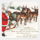 Kerstmis met Kerstmis en met sticker van rendieren (Voorkant)