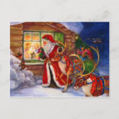 Kerstmis met kerstmis en rendieren feestdagenkaart (Voorkant)