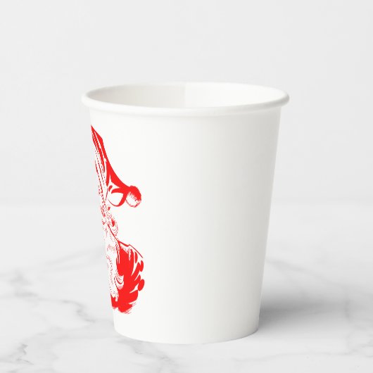 Kerstmis met Kerstmis en rood met witte kerst Papieren Bekers (Links)