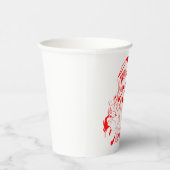 Kerstmis met Kerstmis en rood met witte kerst Papieren Bekers (Rechts)