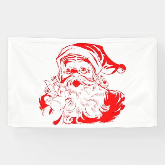 Kerstmis met Kerstmis en rood met witte kerst Spandoek (Horizontaal)