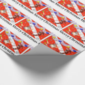 Kerstmis met kerstmis en seahorse Festive Merry Cadeaupapier (Hoek)