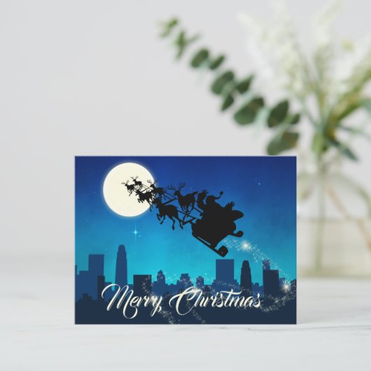 Kerstmis met kerstmis feestdagenkaart (Staand voorkant)