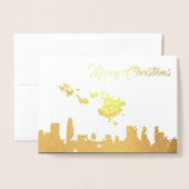 Kerstmis met kerstmis folie kaarten (Voorkant met envelop)