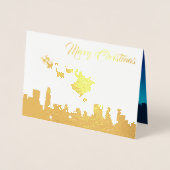 Kerstmis met kerstmis folie kaarten (Voorkant)