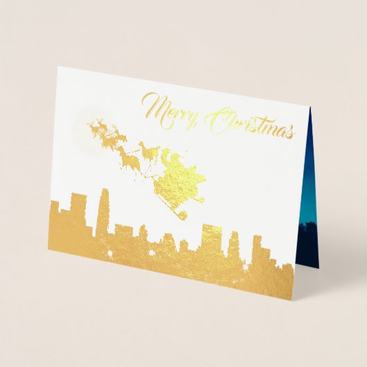 Kerstmis met kerstmis folie kaarten (Voorkant)