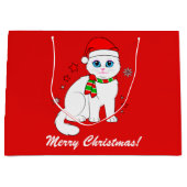 Kerstmis met kerstmis groot cadeauzakje (Voorkant)