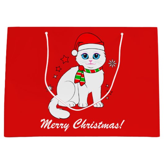 Kerstmis met kerstmis groot cadeauzakje (Voorkant)