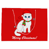 Kerstmis met kerstmis groot cadeauzakje (Achterkant)