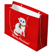 Kerstmis met kerstmis groot cadeauzakje (Voorkant Gekanteld)