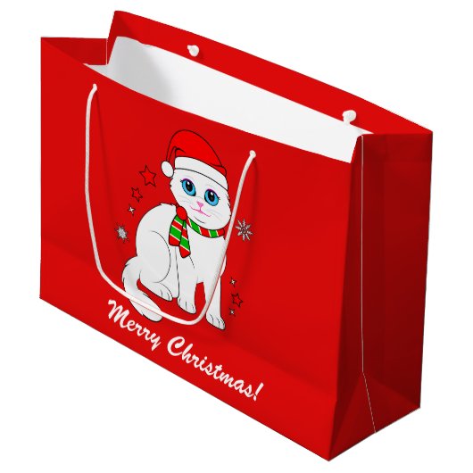 Kerstmis met kerstmis groot cadeauzakje (Voorkant Gekanteld)