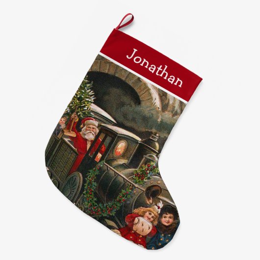 Kerstmis met kerstmis grote kerstsok (Voorkant (Hangend))