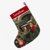 Kerstmis met kerstmis grote kerstsok (Achterkant (Hangend))