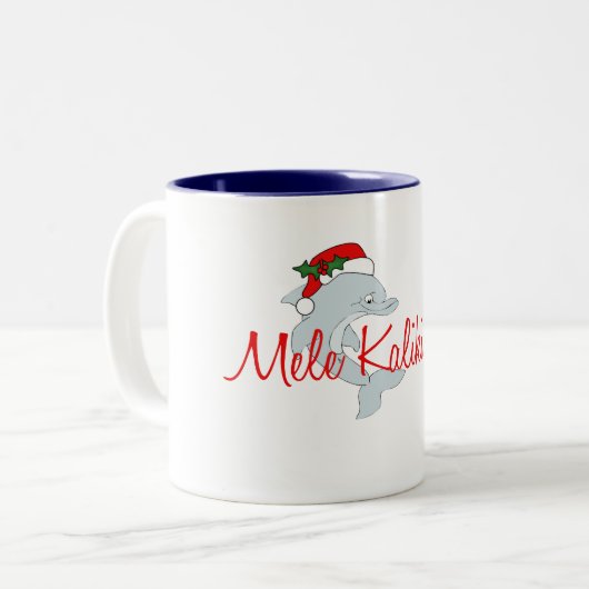 Kerstmis met Kerstmis in Hawaiian Tweekleurige Koffiemok (Voorkant links)