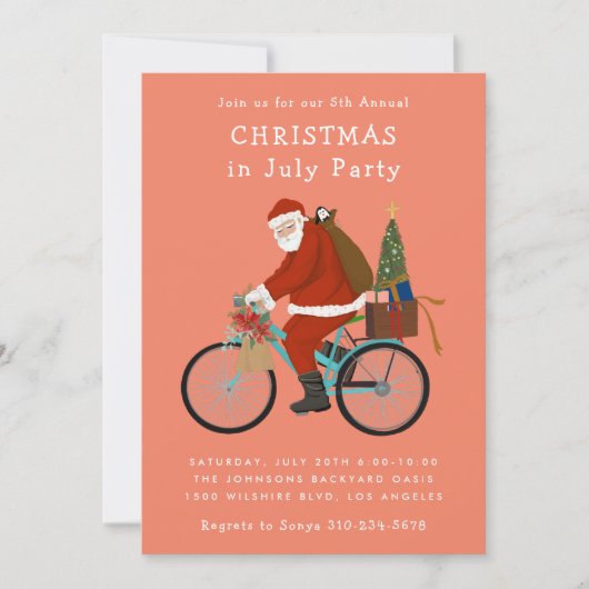 Kerstmis met kerstmis in juli feestdagenkaart (Voorkant)