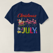 Kerstmis met kerstmis in juli zomermis t-shirt (Design voorkant)