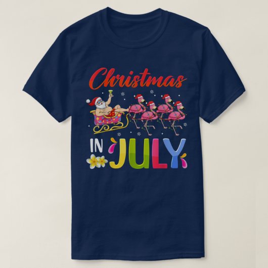 Kerstmis met kerstmis in juli zomermis t-shirt (Design voorkant)