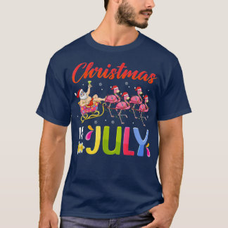 Kerstmis met kerstmis in juli zomermis t-shirt