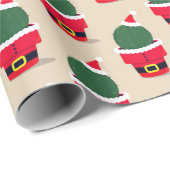 Kerstmis met kerstmis in Santa Cactus Cadeaupapier (Rol Hoek)