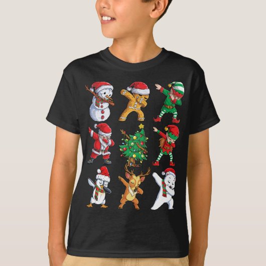 Kerstmis met kerstmis in Santa Elf T-shirt (Voorkant)