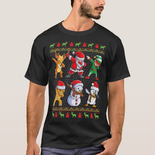 Kerstmis met kerstmis in Santa Elf T-shirt (Voorkant)