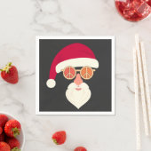 Kerstmis met Kerstmis in Santa Face Retro Servet (Insitu)