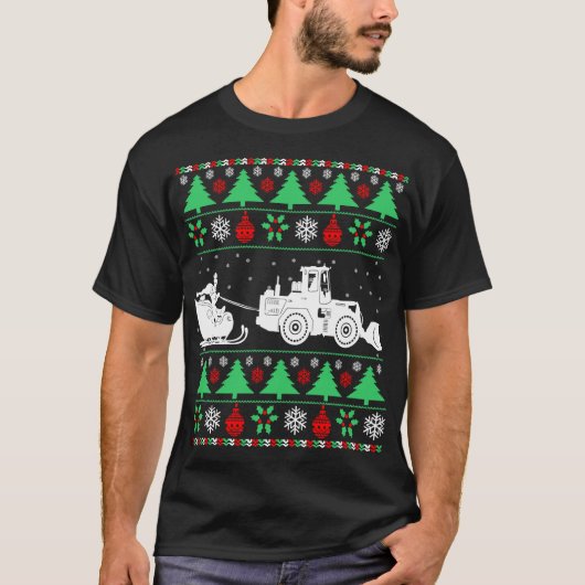 Kerstmis met Kerstmis in Sneeuwploeg T-shirt (Voorkant)