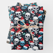 Kerstmis met kerstmis inpakpapier vel (In situ)