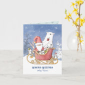 Kerstmis met kerstmis kaart (Gele Bloem)