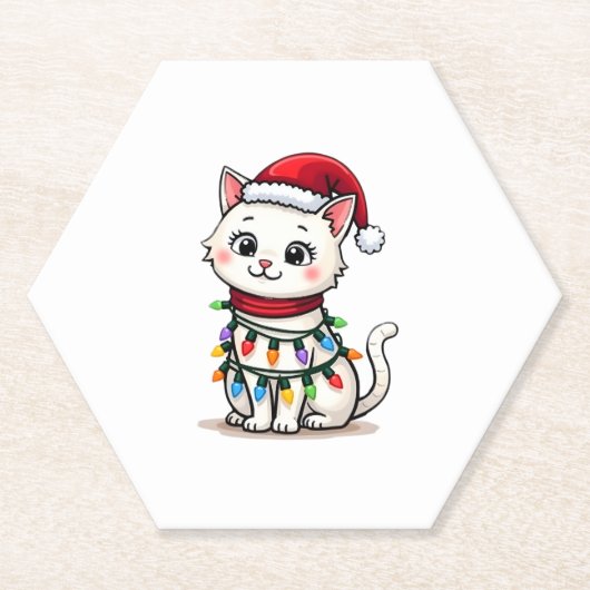 Kerstmis met kerstmis kartonnen onderzetters (Voorkant)