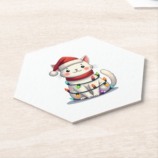 Kerstmis met kerstmis kartonnen onderzetters (Schuin)