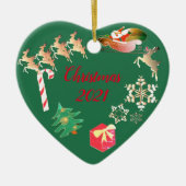 Kerstmis met Kerstmis Keramisch Ornament (Voorkant)