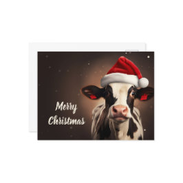 Kerstmis met kerstmis Koe Briefkaart