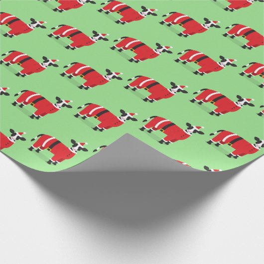 Kerstmis met kerstmis Koe Cadeaupapier (Hoek)