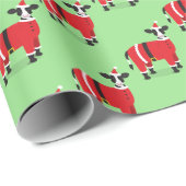 Kerstmis met kerstmis Koe Cadeaupapier (Rol Hoek)