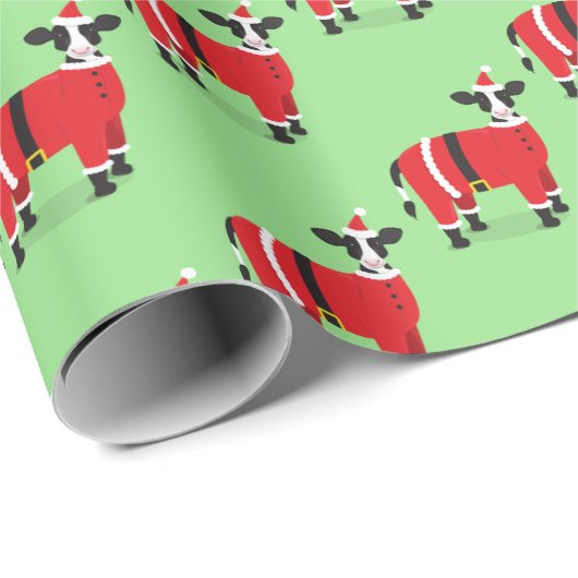 Kerstmis met kerstmis Koe Cadeaupapier (Rol Hoek)