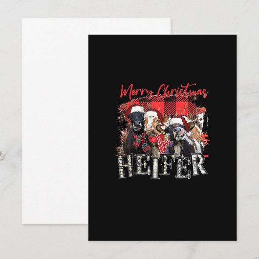 Kerstmis met Kerstmis, Koe Lo Kaart (Voorkant / Achterkant)