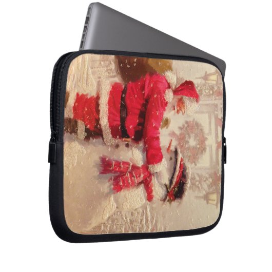 Kerstmis met kerstmis laptop sleeve (Voorkant Rechts)