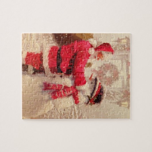 Kerstmis met kerstmis legpuzzel (Horizontaal)